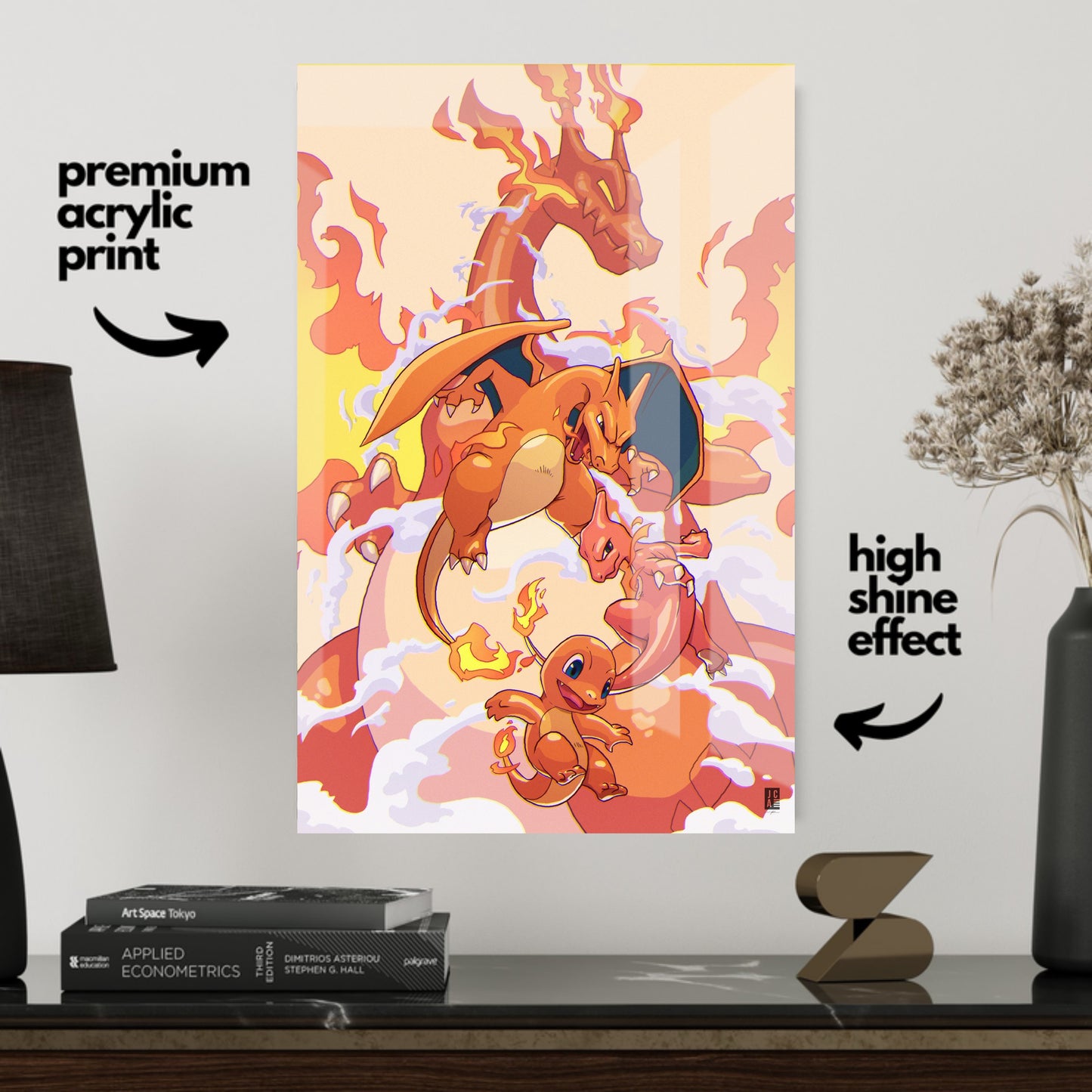 Pokémon Charizard Evolution Tree-Acrylic Print