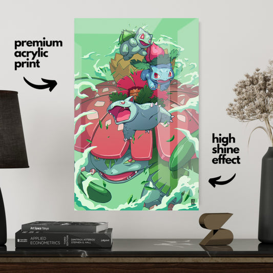 Pokémon Venusaur Evolution Tree-Acrylic Print