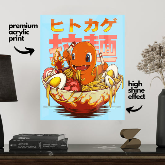 Pokémon Ramen Charmander-Acrylic Print