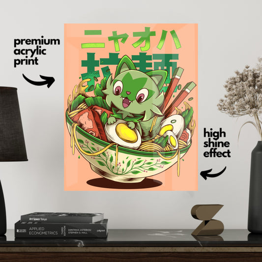 Pokémon Ramen Spirgatito-Acrylic Print